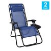 Flash Furniture Navy Mesh Zero Gravity Lounge Chair, 2PK 2-GM-103122SS-NV-GG